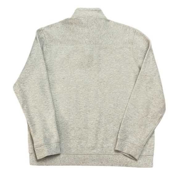 Tasso Elba 1/4 Zip Pullover Gray Taupe Ribbed Cotton All-Season Layer Large - Picture 9 of 10
